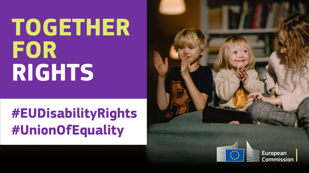 Together for Rights visual. Picture of children with Down Syndrome