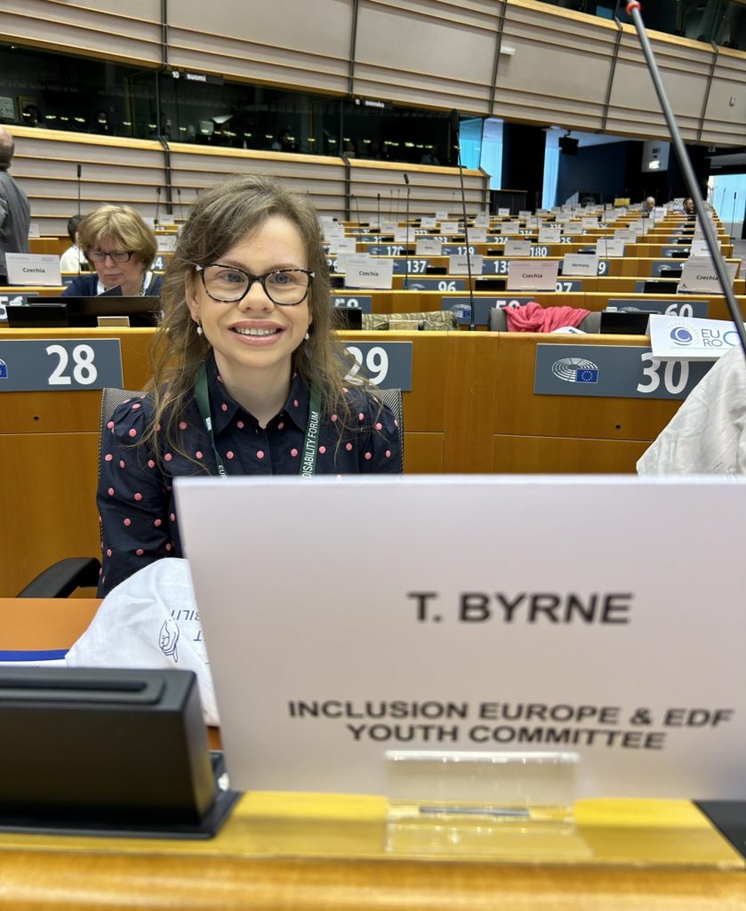 Tamara Byrne at the European Parliament