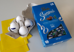 Finnish sweets: Eggs filled with chocolate
