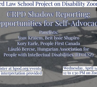 CRPD Shadow reporting – Opportunities for Self-Advocacy