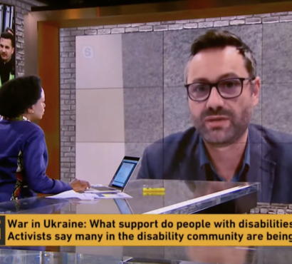 Al Jazeera English interviews on how to support people with disabilities in Ukraine