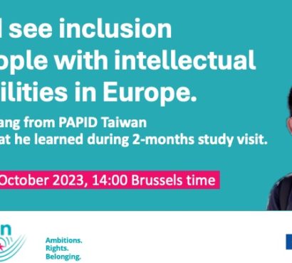 Inclusion of people with intellectual disabilities in Europe and Taiwan – webinar 31 October